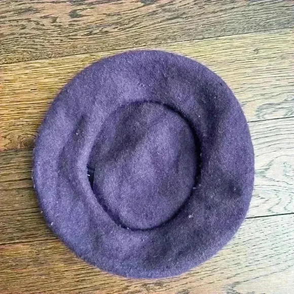 H&M  Women’s Purple Parisian Wool Baret Fall Winter Stylish Hat Preppy Soft - Picture 3 of 8